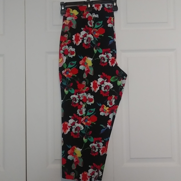 Attyre Bold Floral Capris Plus Size 22W - Picture 2 of 5